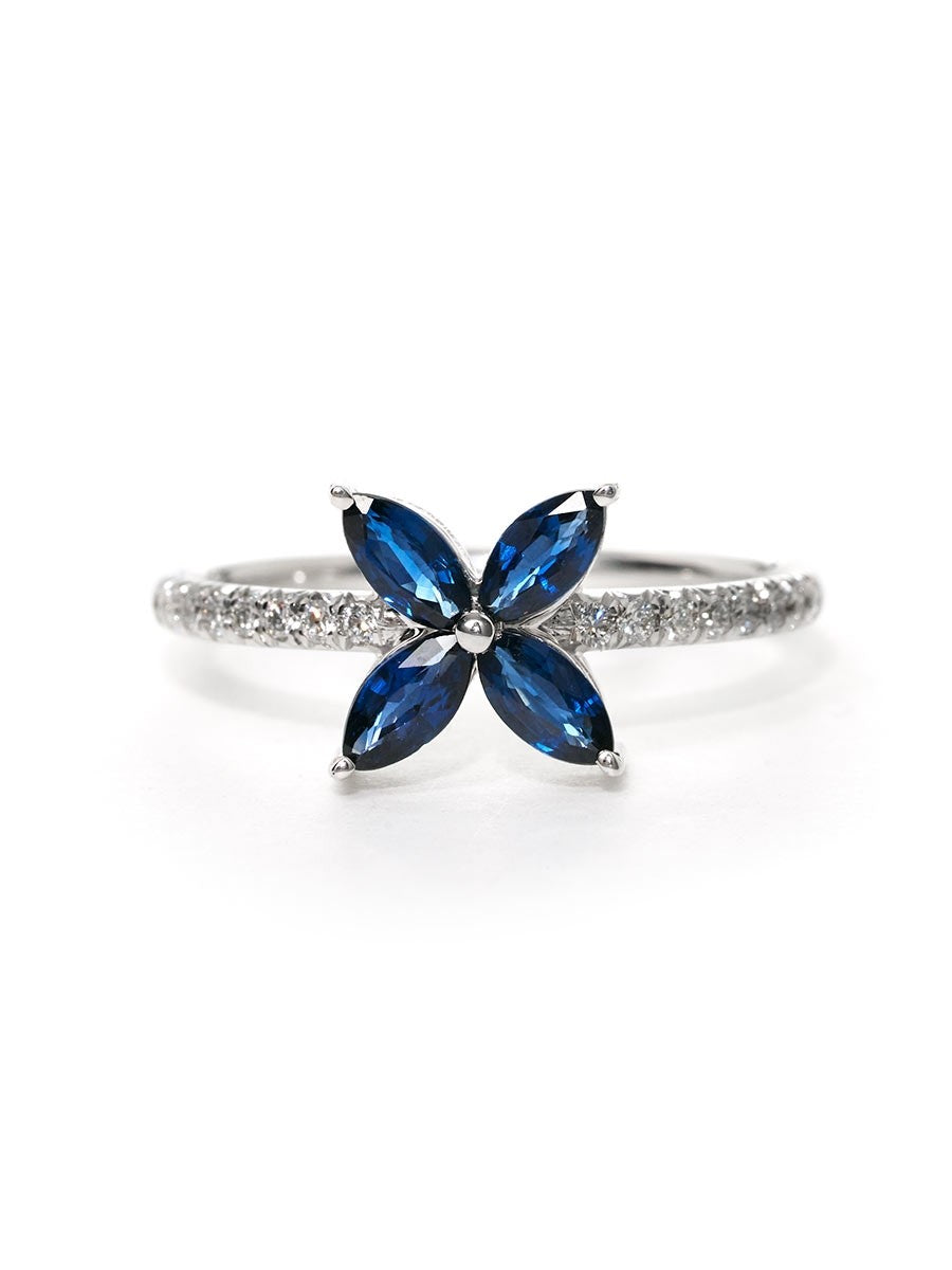 Sarah Michiko, Sapphire Flower Ring