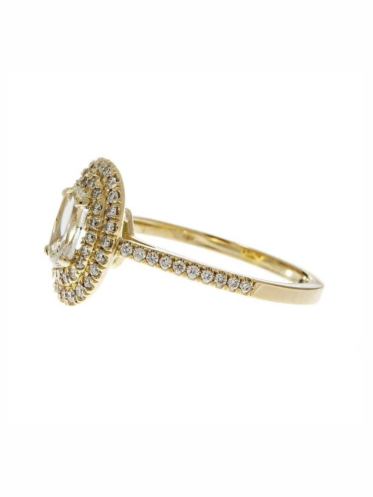 Sarah Michiko, Oval Double Halo Engagement Ring