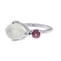 Sarah Michiko, Moonstone and Garnet Cluster Ring