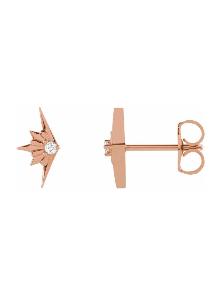 Yaf Sparkle, 14K Starburst Earrings