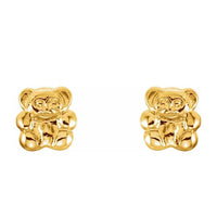 Yaf Sparkle, Teddy Bear Gold Earrings