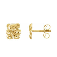 Yaf Sparkle, Teddy Bear Gold Earrings
