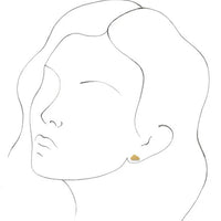 Yaf Sparkle, Tiny Cloud Gold Earrings