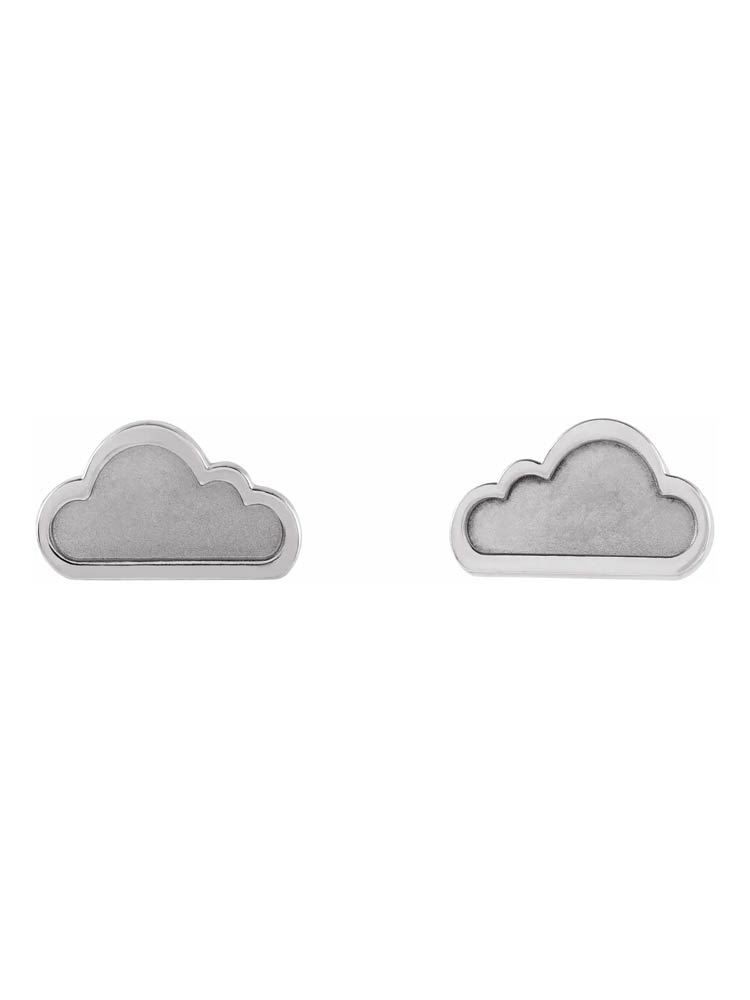 Yaf Sparkle, Tiny Cloud Gold Earrings