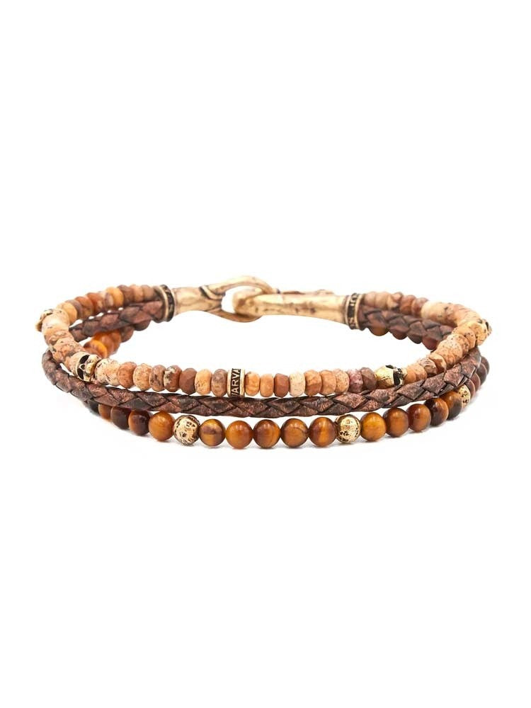 John Varvatos, Triple Strand Bracelet with Leather