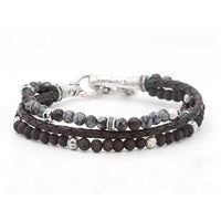 John Varvatos, Triple Strand Bracelet with Leather