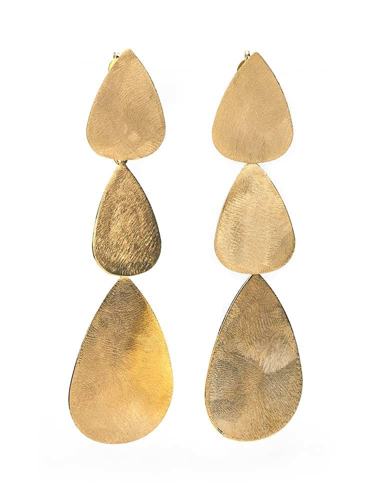 Yaf Sparkle, Triple Raindrop Earrings