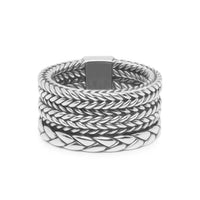 Buddha to Buddha, Triple Mini Silver Ring