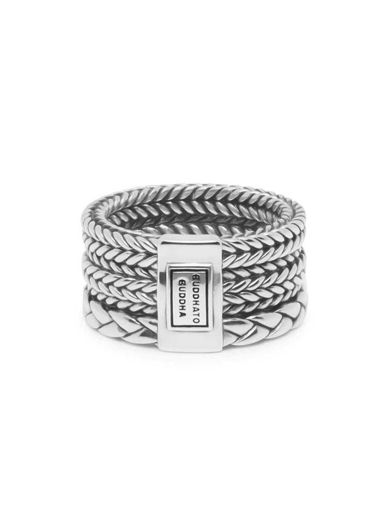 Buddha to Buddha, Triple Mini Silver Ring