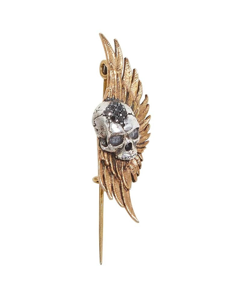 John Varvatos, Wing and Skull Lapel Pin
