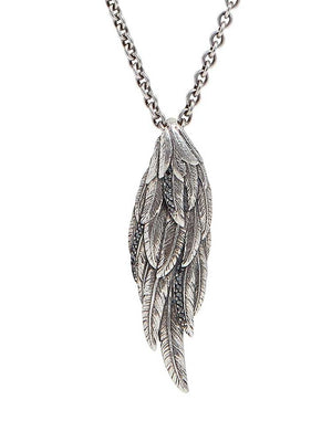 John Varvatos, Black Diamonds Wing Necklace