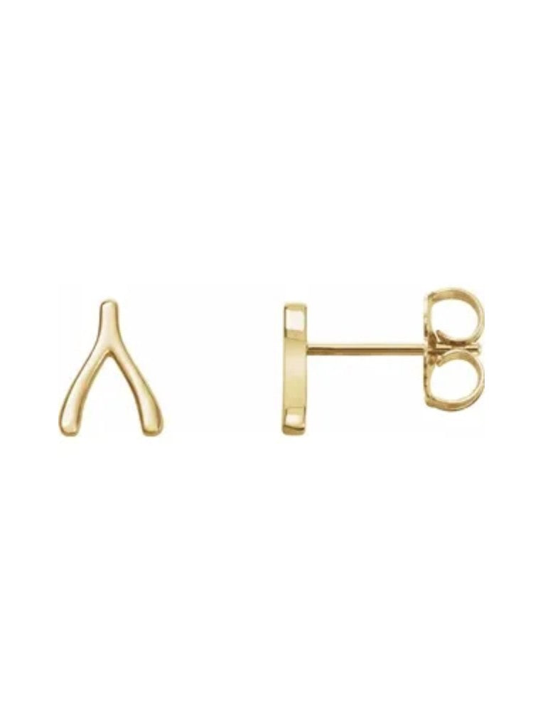 Yaf Sparkle, Wishbone Stud Earrings