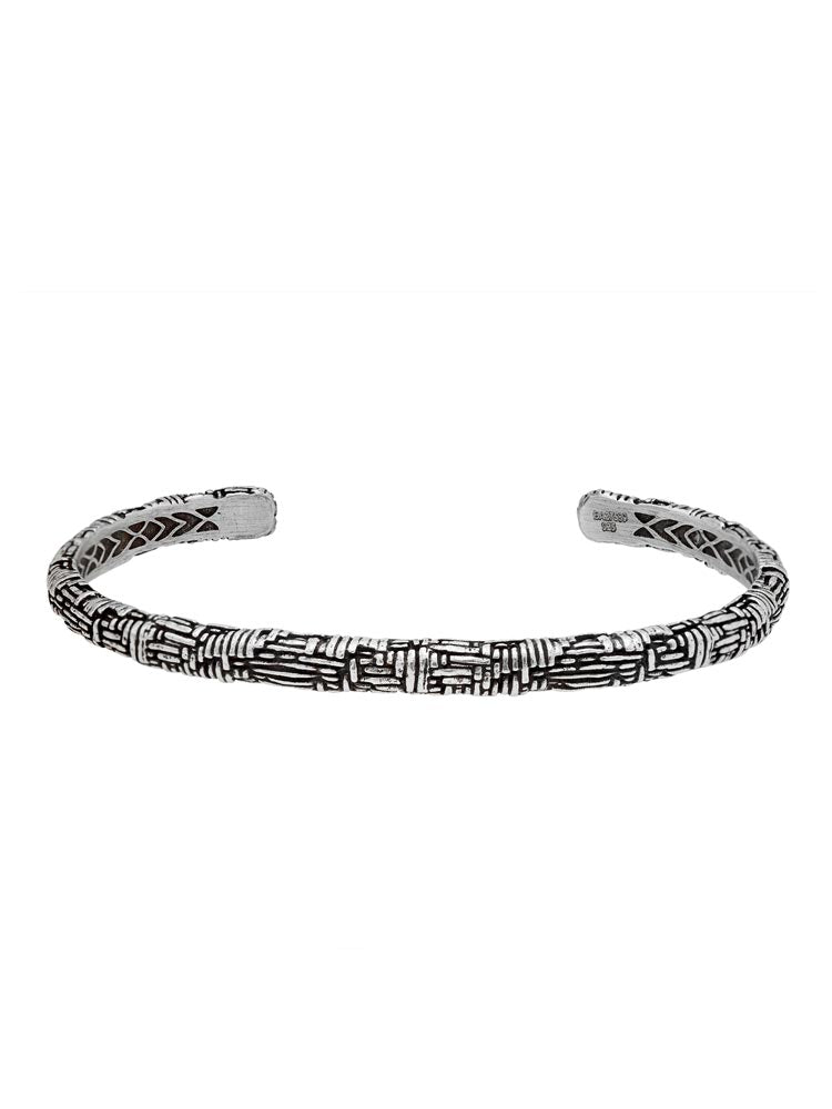 John Varvatos, Brass Cuff Bracelet, Woven Texture