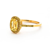 Sarah Michiko, Oval Yellow Sapphire Ring
