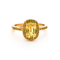 Sarah Michiko, Oval Yellow Sapphire Ring