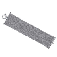 Yaf Sparkle, Sterling Silver Mesh Bracelet Wide