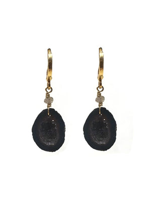 Yaf Sparkle, Dangling Geode Earrings