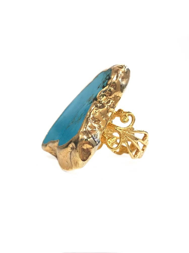 Yaf Sparkle, Turquoise Statement Ring
